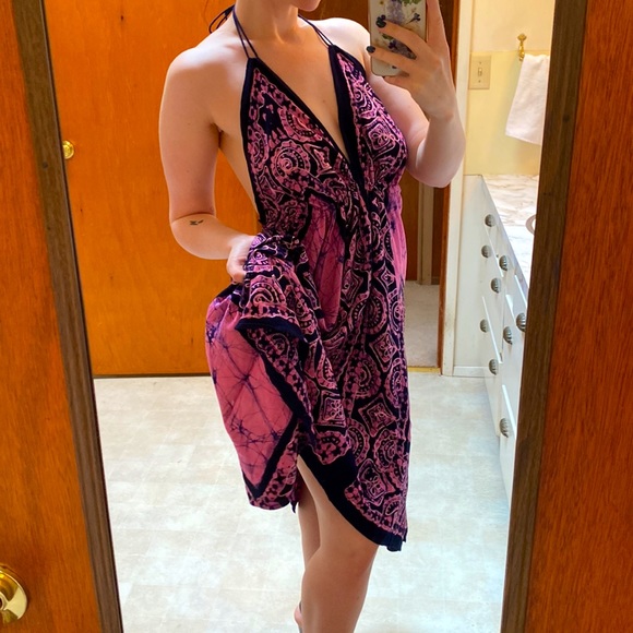 🦋[ Boutique ] Backless Tapestry Dress - Picture 3 of 12